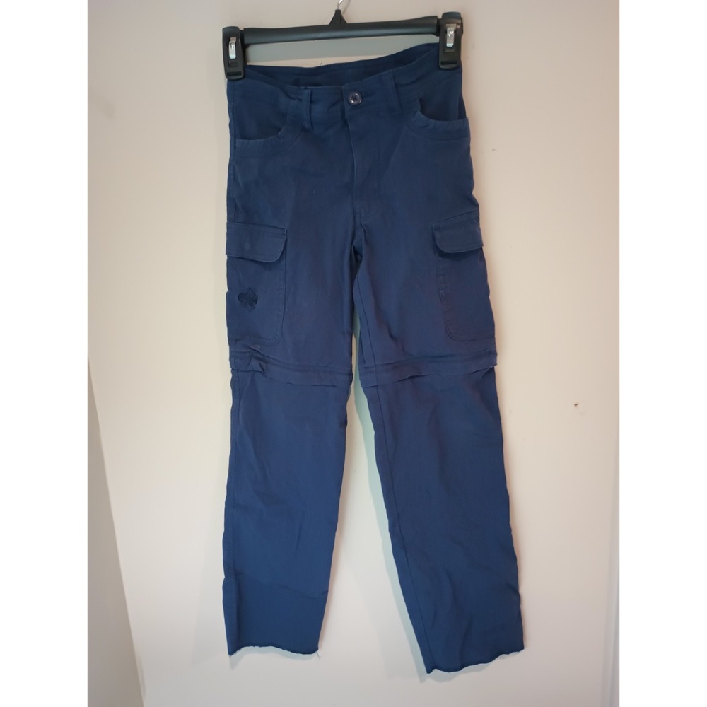Cub Scouts BSA Switchback Pants Size 8 Youth Navy Blue Zip Off Convertible Short